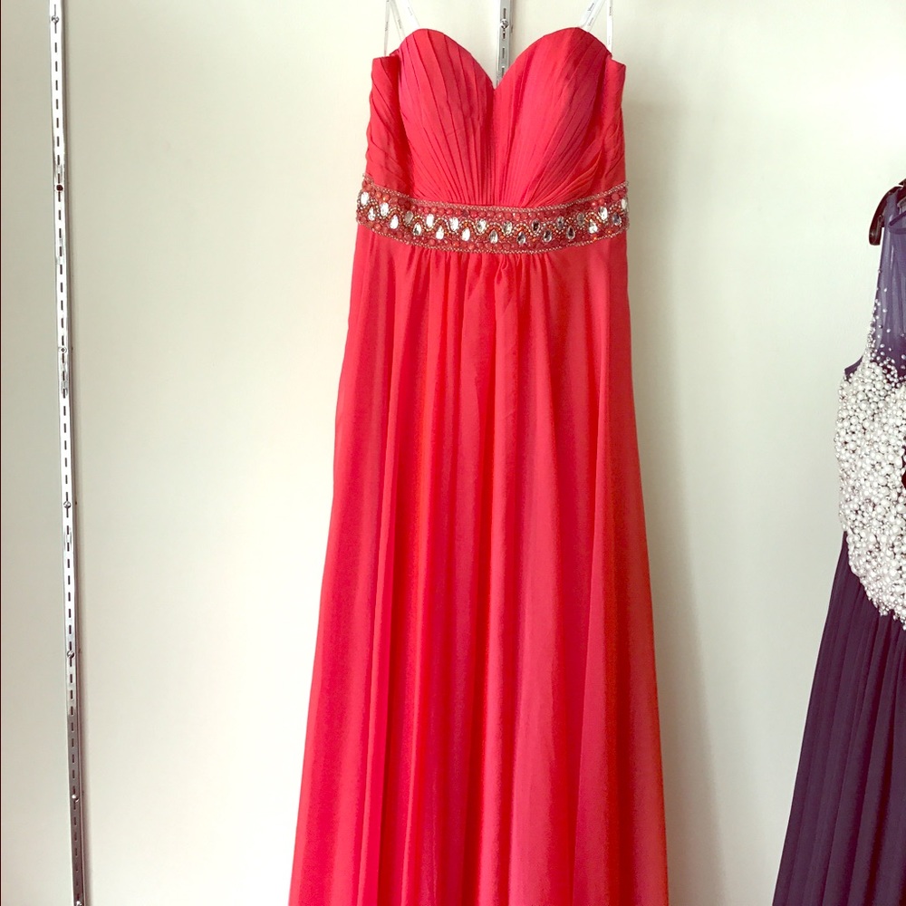 Gorgeous floor length pink dress