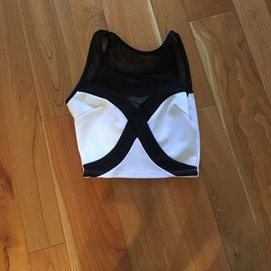 Black and White Crop Top