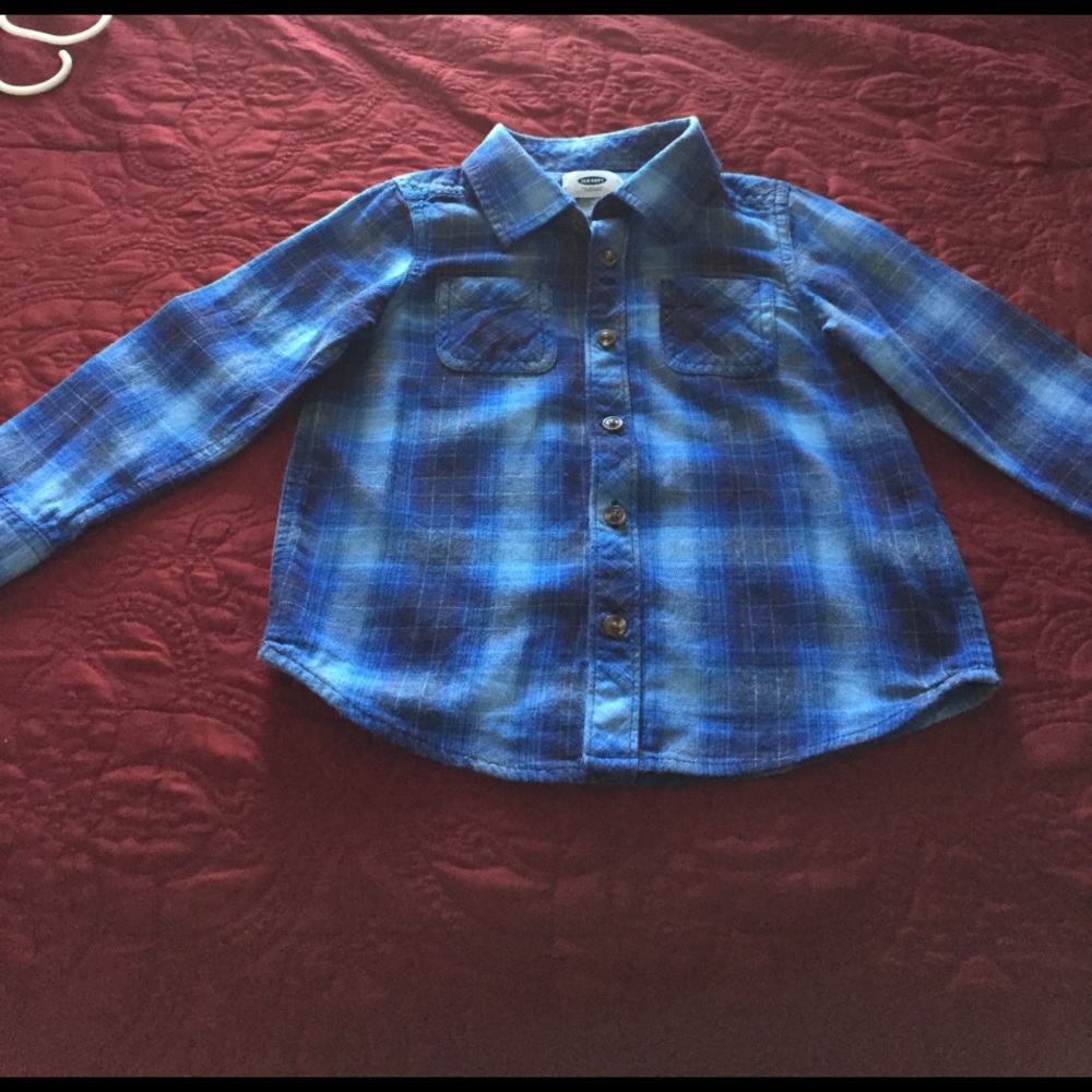 Blue Plaid Old Navy Button-up