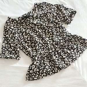 Animal Print Peplum