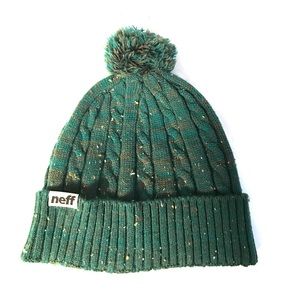 Neff green beanie