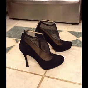Kate Spade t strap mesh heels