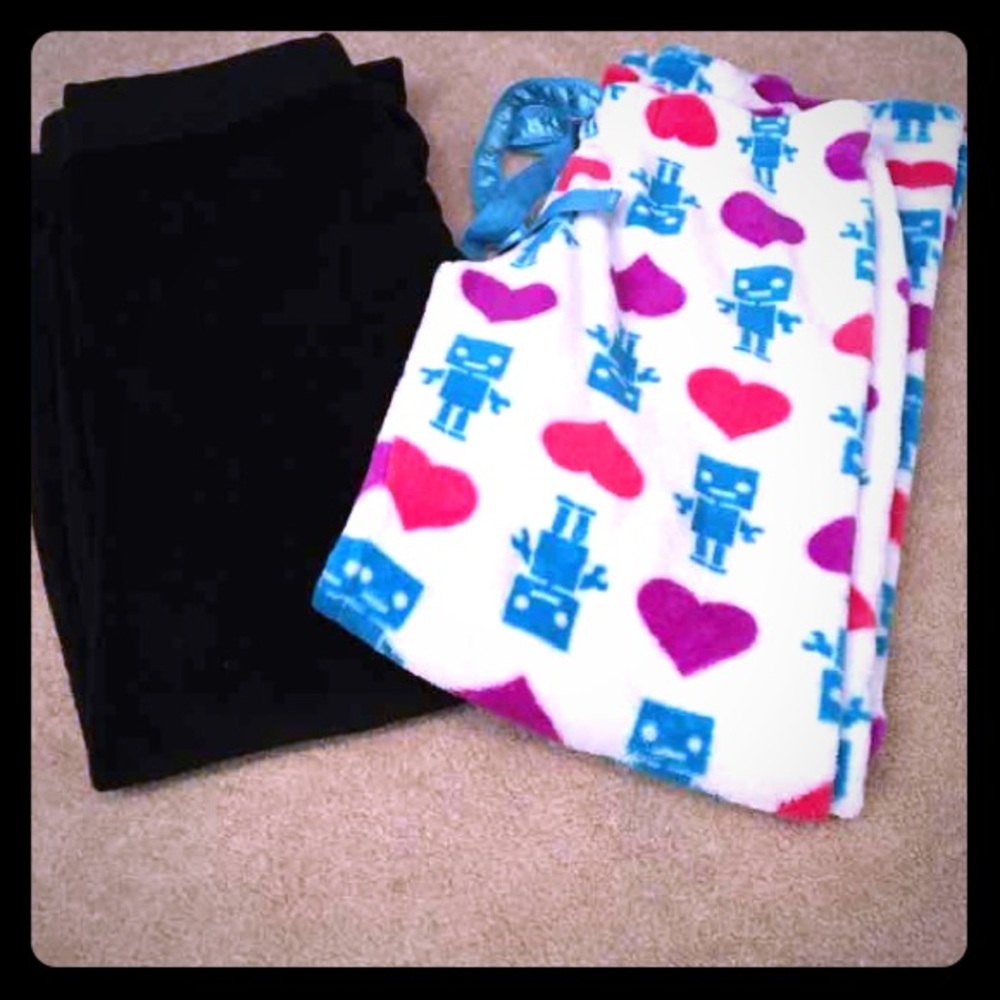 Two Fleece Lounge/Pajama Pants. Size Med