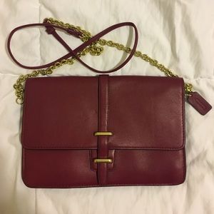 Coach Legacy Slim Clutch with Brass Chain