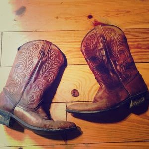 Old pair of cowgirl boots