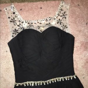 Evening Gown , long and classy with diamonds.