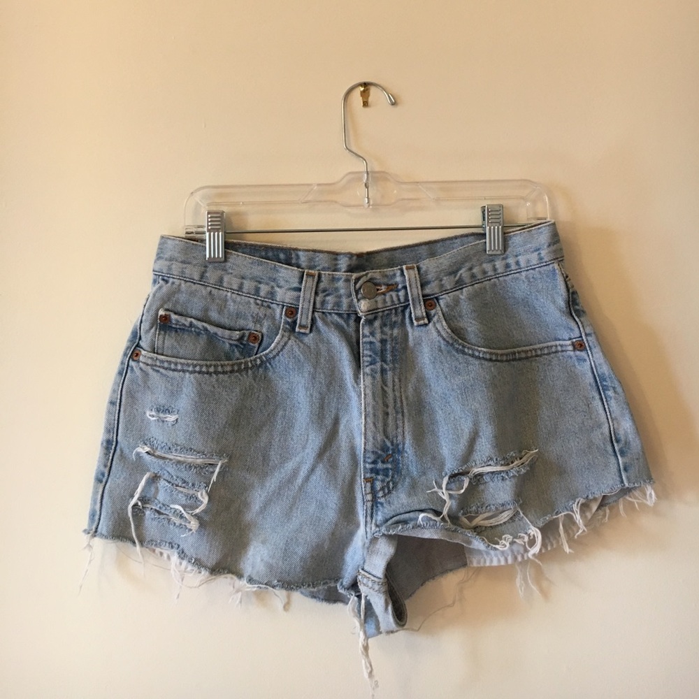 Vintage Levi distressed denim cutoffs