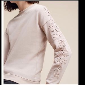 Anthropologie Crochet Sweatshirt