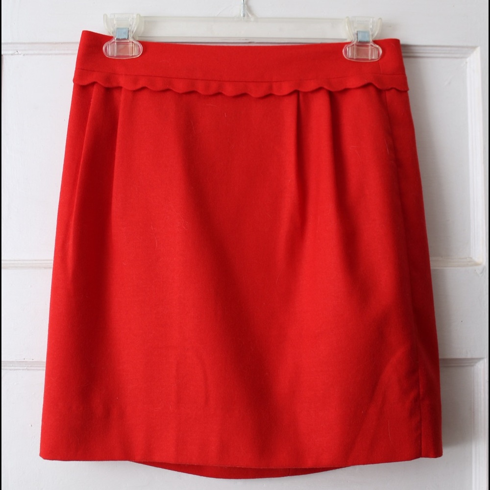 SALE 🌟 J. Crew Scallop Trim Wool Miniskirt