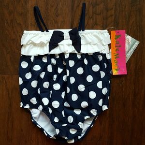 Kate Mack Girl's Polka-Dot One-Piece Swimsuit 18M