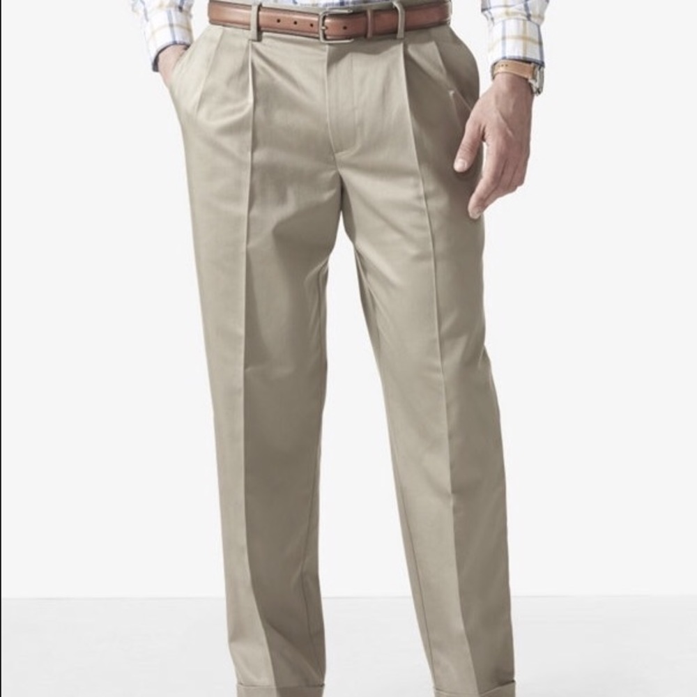 DOCKERS PREM WRINKLE FREE PLEAT, RELAX FIT