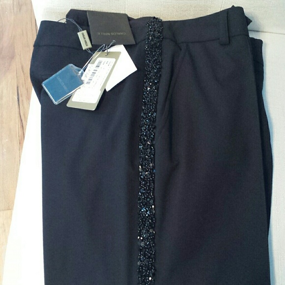 FABULOUS CARLOS MIELE Italian black tuxedo pants - Picture 2 of 3