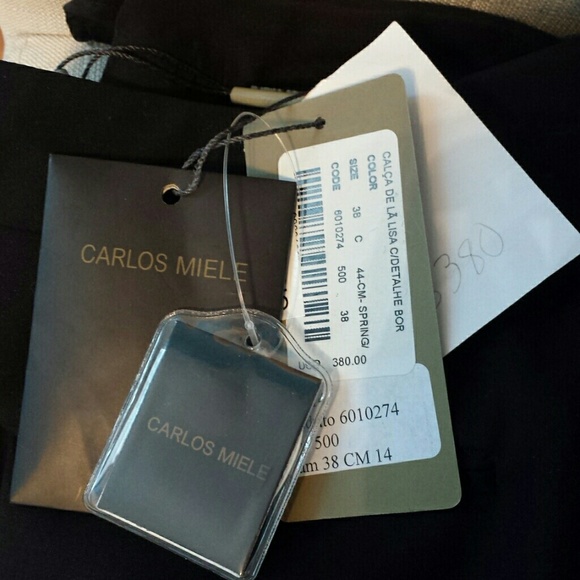 FABULOUS CARLOS MIELE Italian black tuxedo pants - Picture 3 of 3