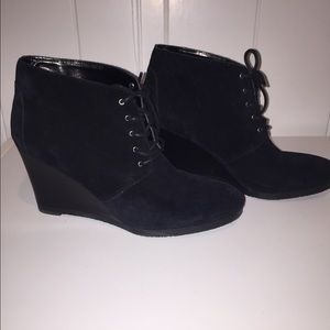 Franco Sarto Wedged Lace up Booties