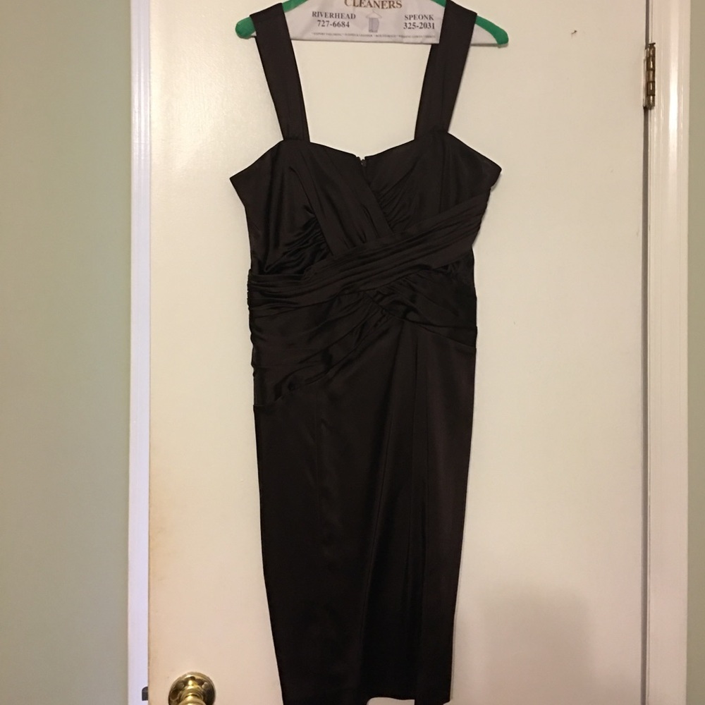 Calvin Klein chocolate brown cocktail dress