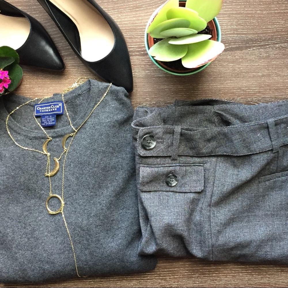 Charter Club Cashmere gray sweater