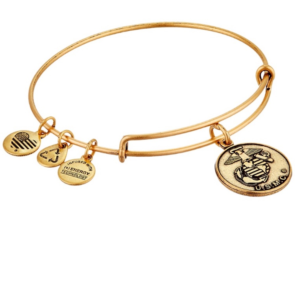 Gold U.S. Marine Alex and Ani Bracelet