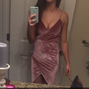Velvet wrap dress