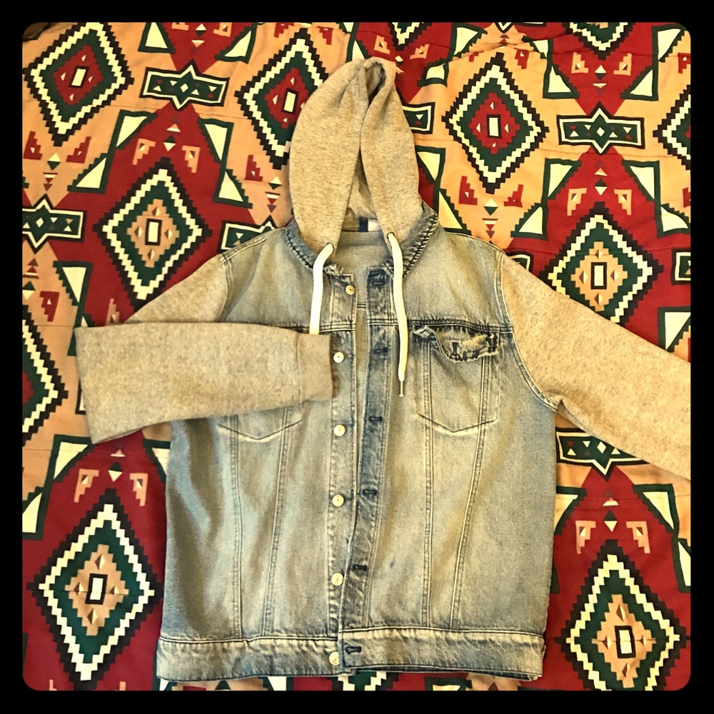 Denim jacket / vest / sweatshirt hybrid