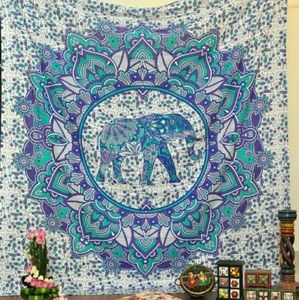 NWT boho elephant mandala tapestry wall hanging