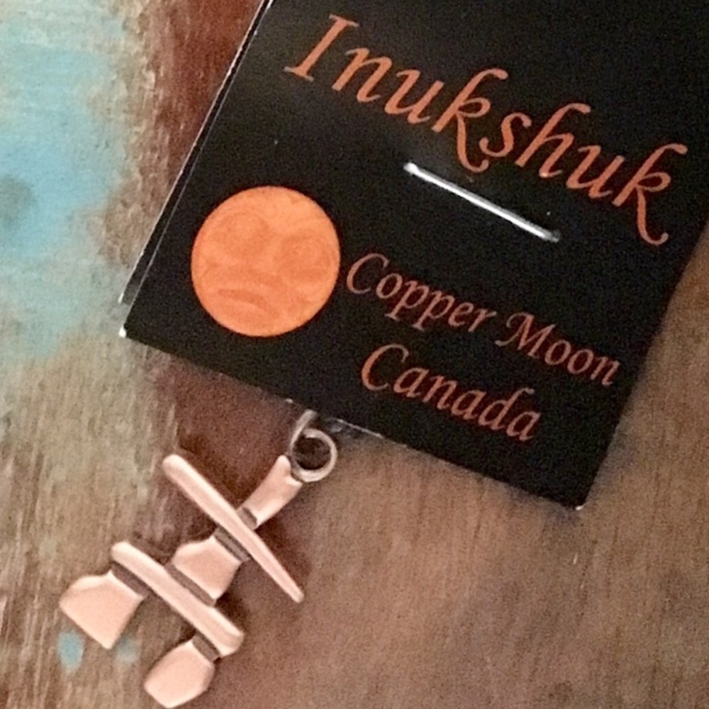 🔅PRICE DROP Inukshuk Copper Moon Canada Necklace