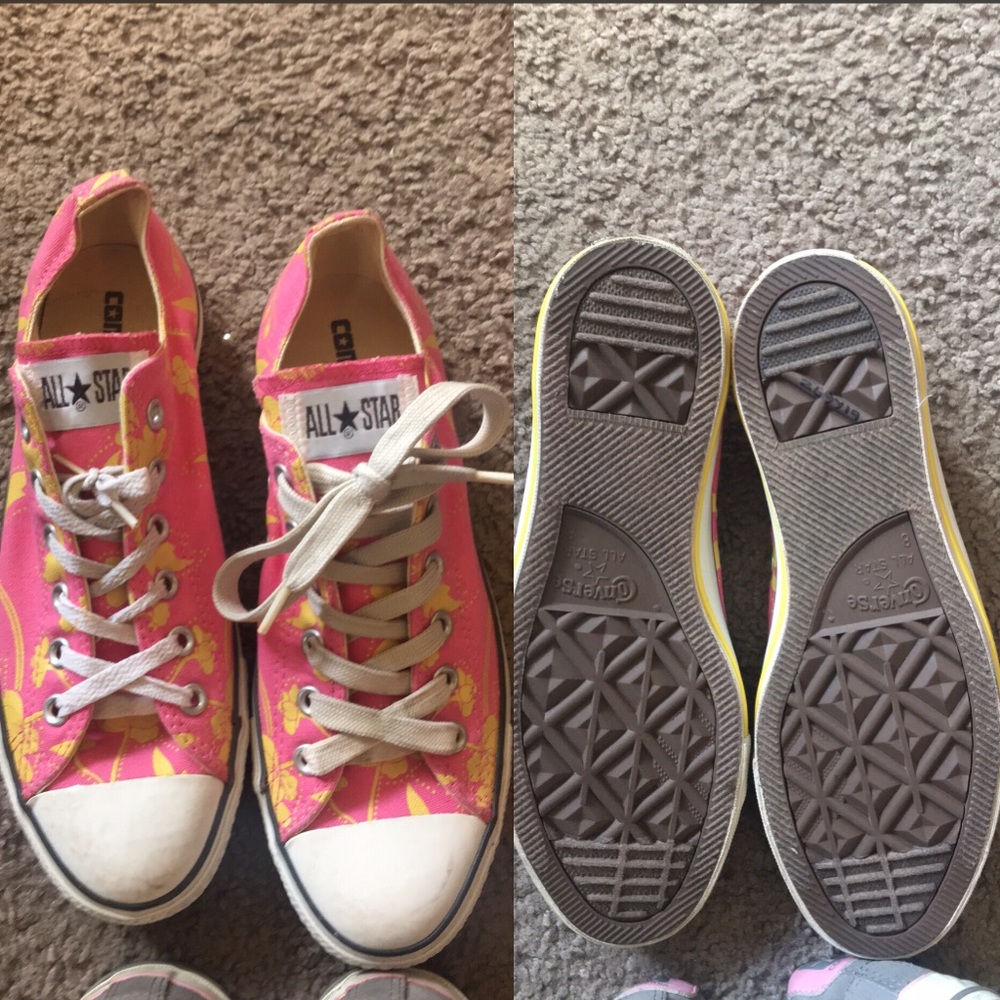 Pink and yellow all star converse (SOLD)