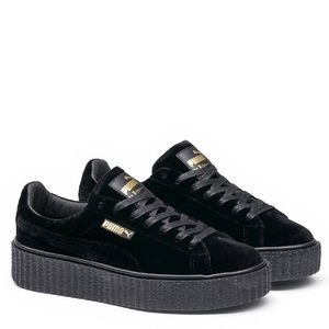 Fenty by Rihanna Puma Creeper in black velvet