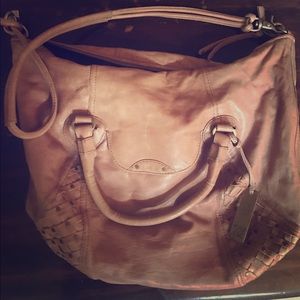 Botkier Large Tan Leather Hobo Tote Cross Body Bag