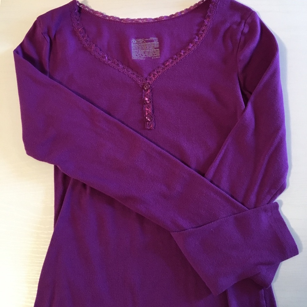 Purple long sleeve top