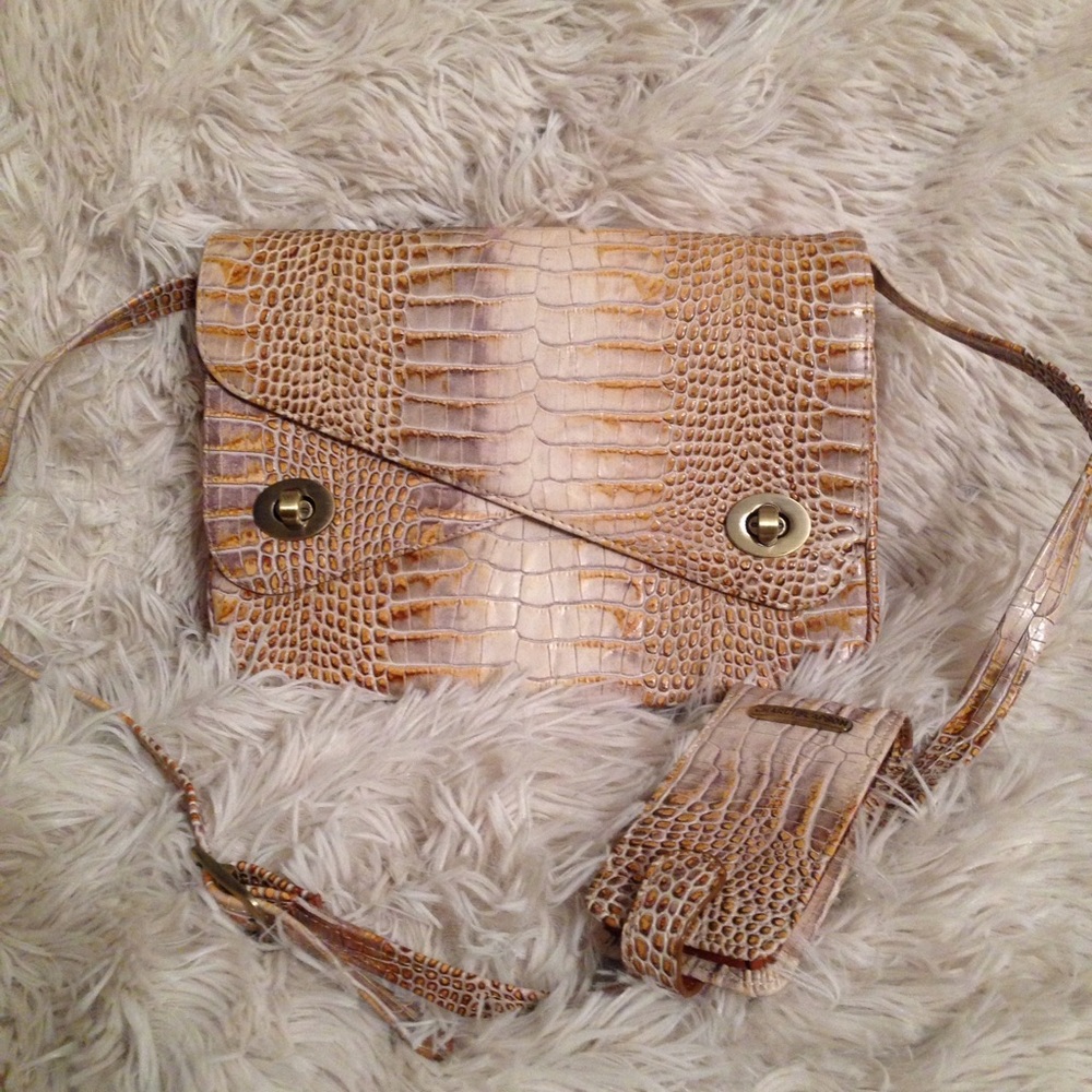 Charlie Lapson Double Flap Crossbody W/ Tech Case