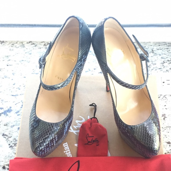 NEW & RARE!! LOUBOUTIN Daffodile 160 Python 38 - Picture 2 of 7