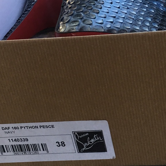 NEW & RARE!! LOUBOUTIN Daffodile 160 Python 38 - Picture 4 of 7