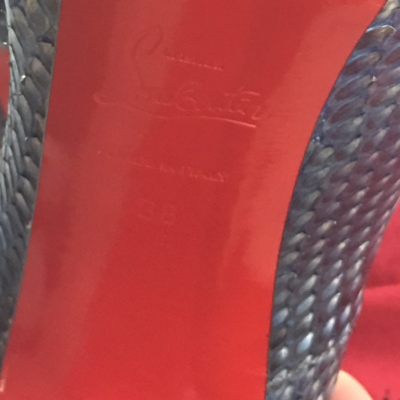 NEW & RARE!! LOUBOUTIN Daffodile 160 Python 38 - Picture 6 of 7