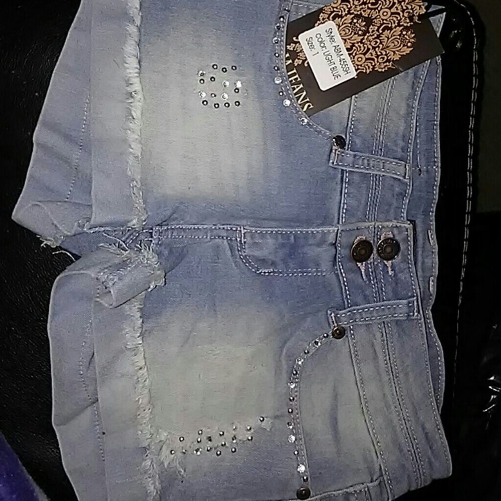 Jeweled Jean Shorts