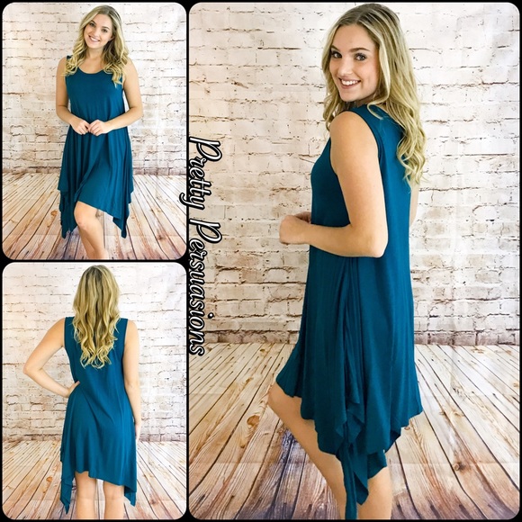 SALE‼️ Shark Bite Hem Jersey Tunic Dress - Picture 2 of 4