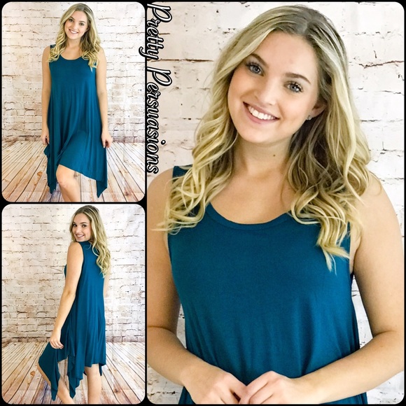 SALE‼️ Shark Bite Hem Jersey Tunic Dress - Picture 4 of 4