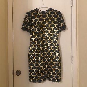 Vintage Scallop Sequin Dress (Short)