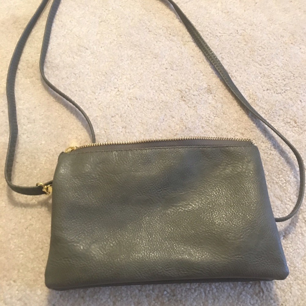 Small cross body grey purse