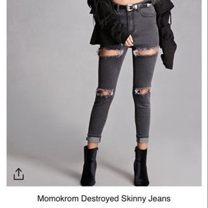 Momokrom destroyed skinny jeans