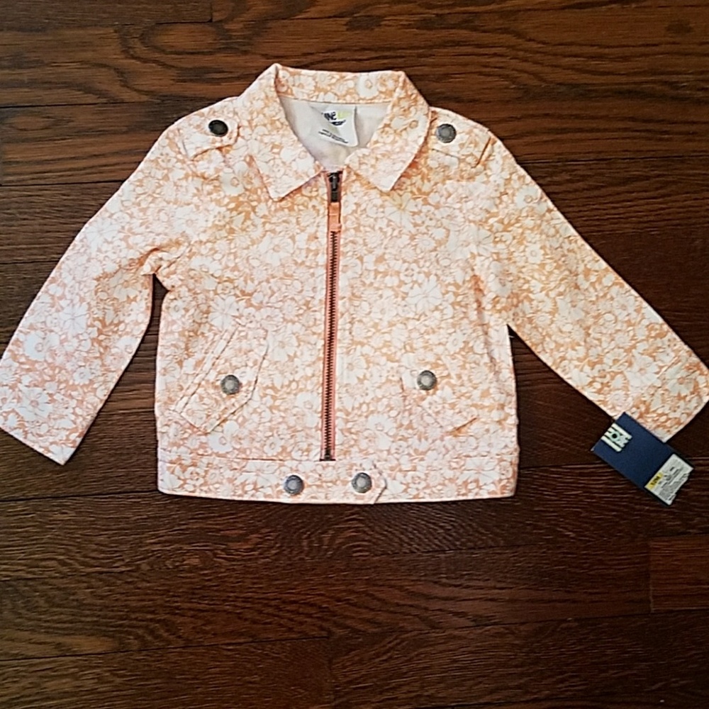 Osh Kosh Genuine Kids printed denim jacket 12 mths