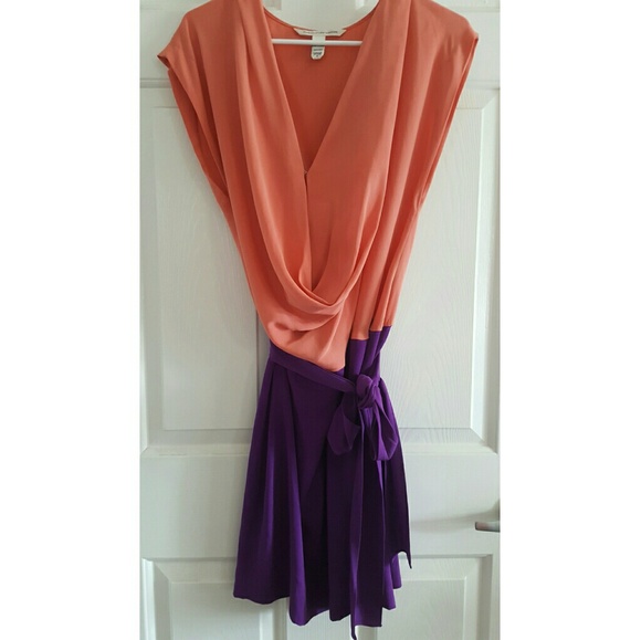 DVF coral purple dress - Picture 4 of 5