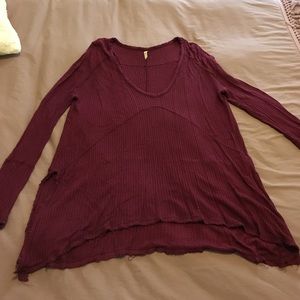 Free people burgundy tunic