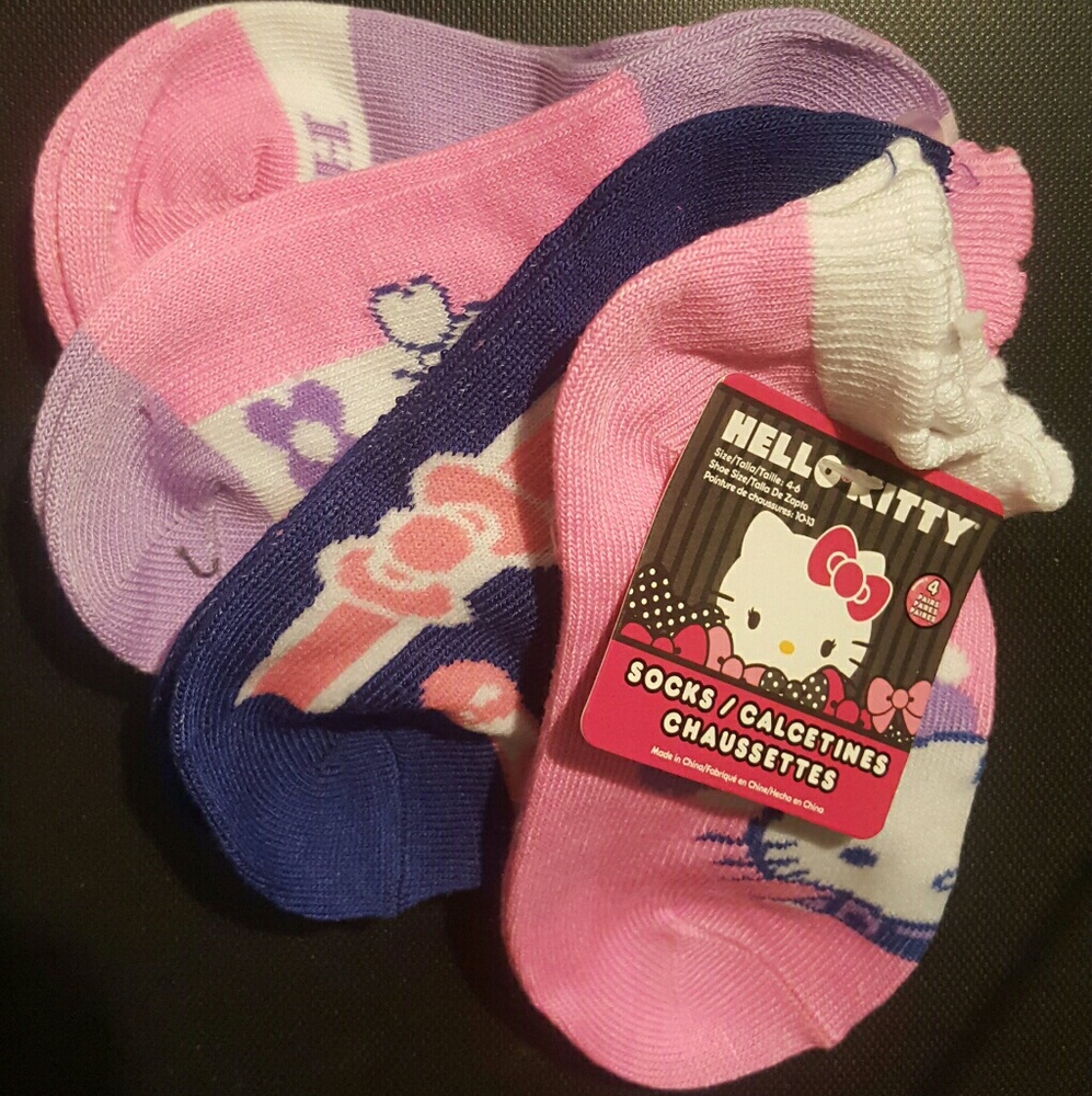 Hello Kitty Toddler Socks - 4 pack