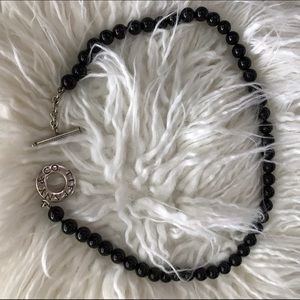Tiffany & Co. black bead toggle necklace