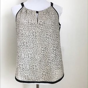PJK Laser Cut Italian Leather Tank Sz M