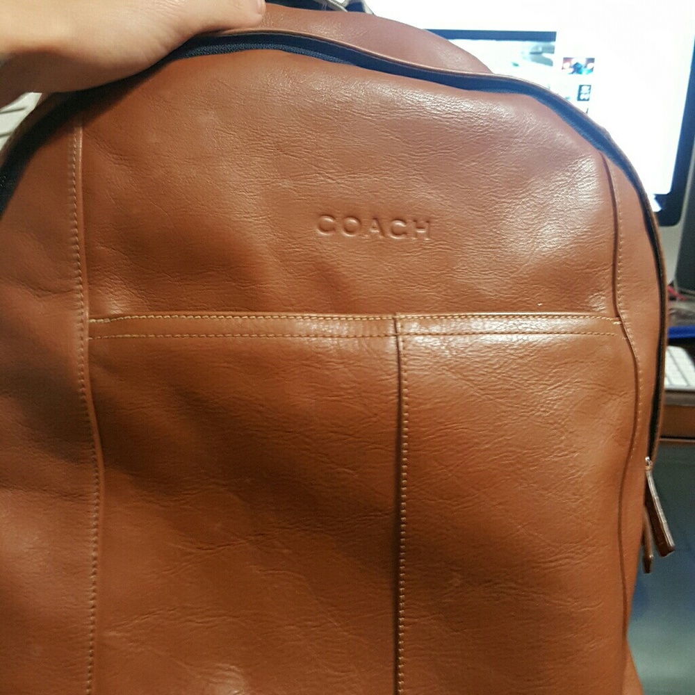 Coach leather backpack