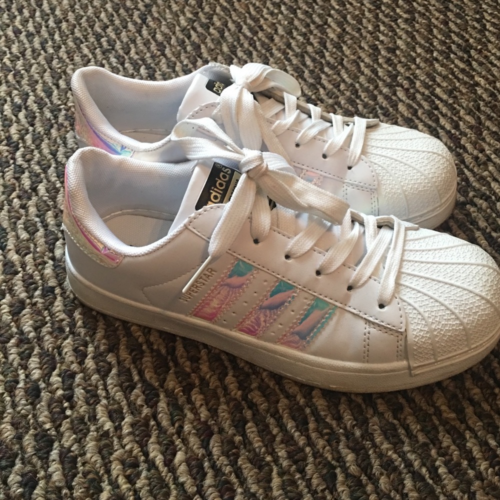 Holographic Adidas Superstars! 💘