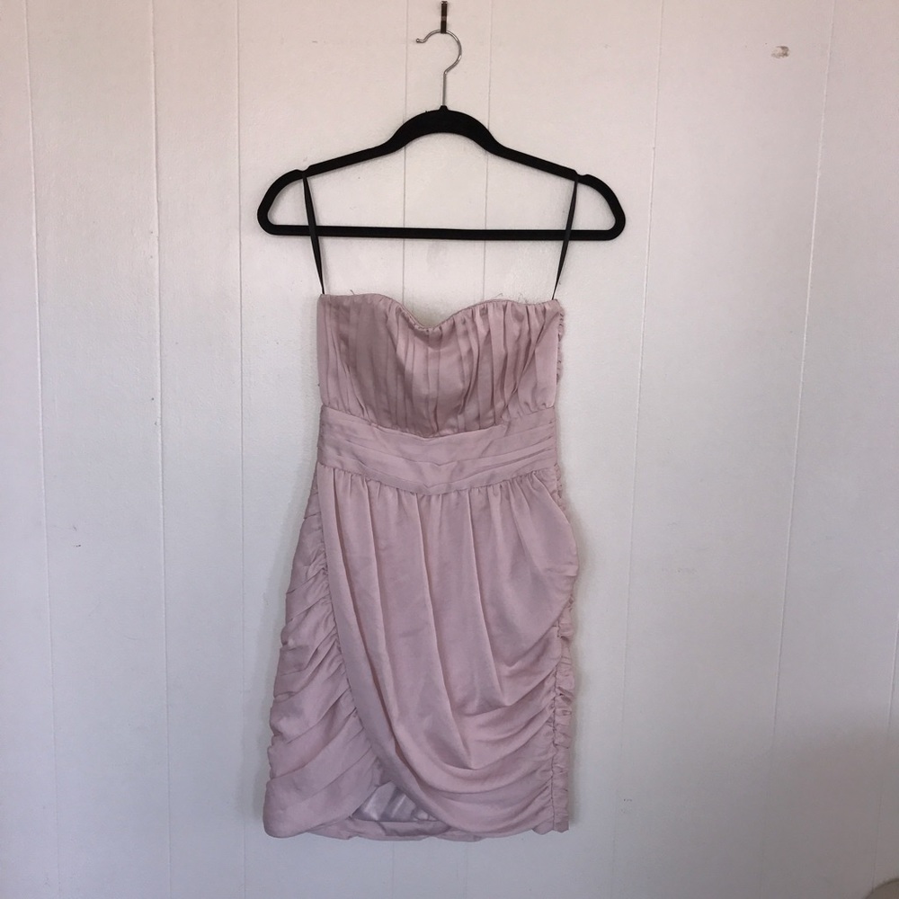 Pink strapless dress