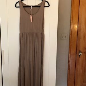 Pink blush maternity maxi dress