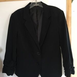 Express black shirted sleeve blazer
